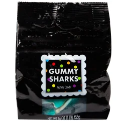 Discount Caribbean Blue Gummy Sharks, 16Oz - Raspberry Flavor Candy Buffet By Color