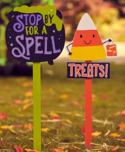 Party City Cauldron Spell Yard Stake| Yard Stakes & Signs