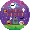 Party City Cemetery Friends Happy Halloween Round Foil Balloon, 17In| Balloons