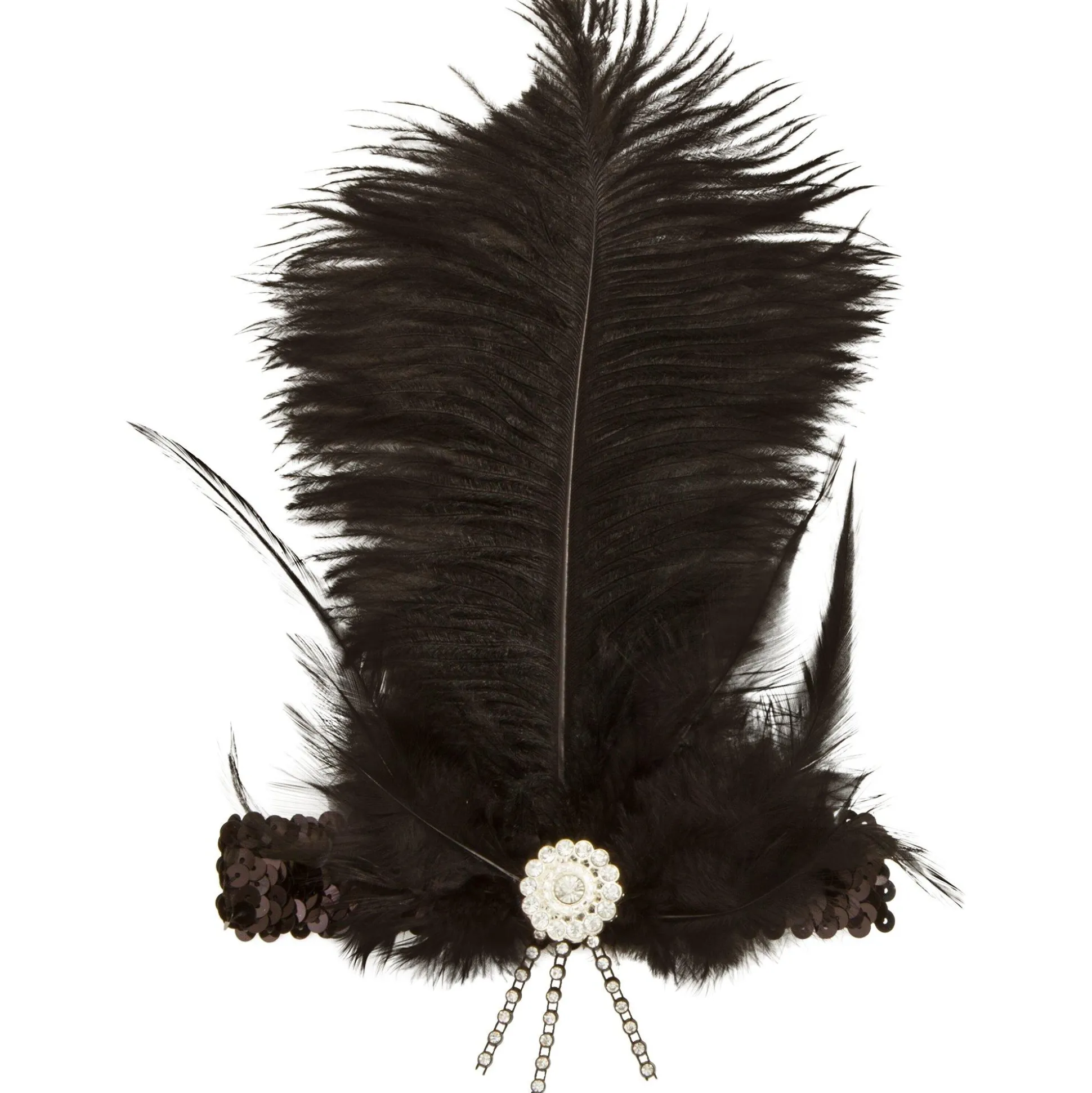 Best Sale Charleston Beaded Headpiece Headbands, Tails
