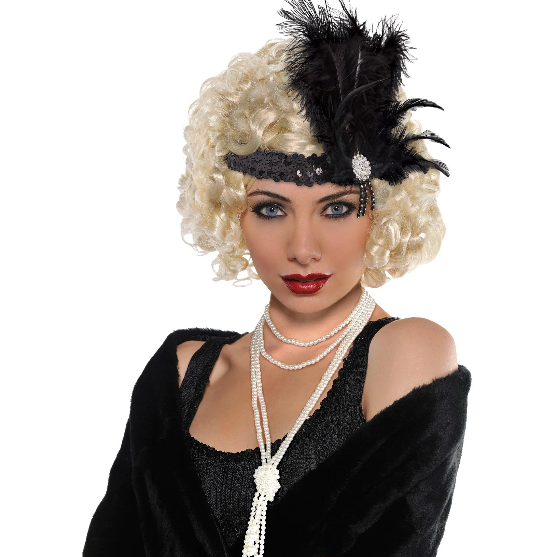 Best Sale Charleston Beaded Headpiece Headbands, Tails