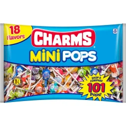 Online Mini Pops Bag, 101Pc - 18 Flavors Lollipops