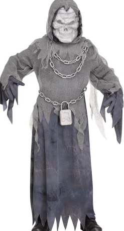 Party City Child Chained Ghost Costume With Sound Effect|Boy Scary