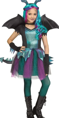 Party City Child Dark Dragon Costume|Girl Scary