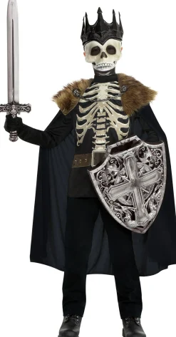 Party City Child Dark King Skeleton Costume|Boy Scary