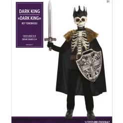 Party City Child Dark King Skeleton Costume|Boy Scary