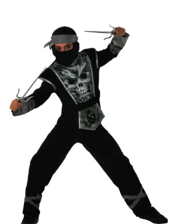 Party City Child Light-Up Skeleton Ninja Costume|Boy Ninja
