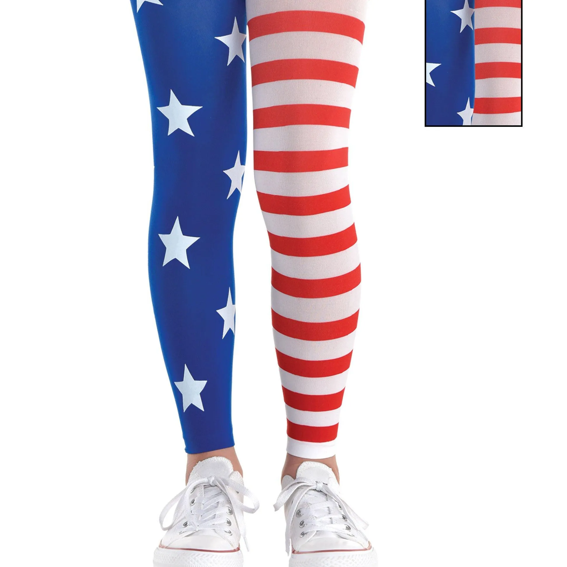 Best Sale Child Patriotic Footless Tights Tights