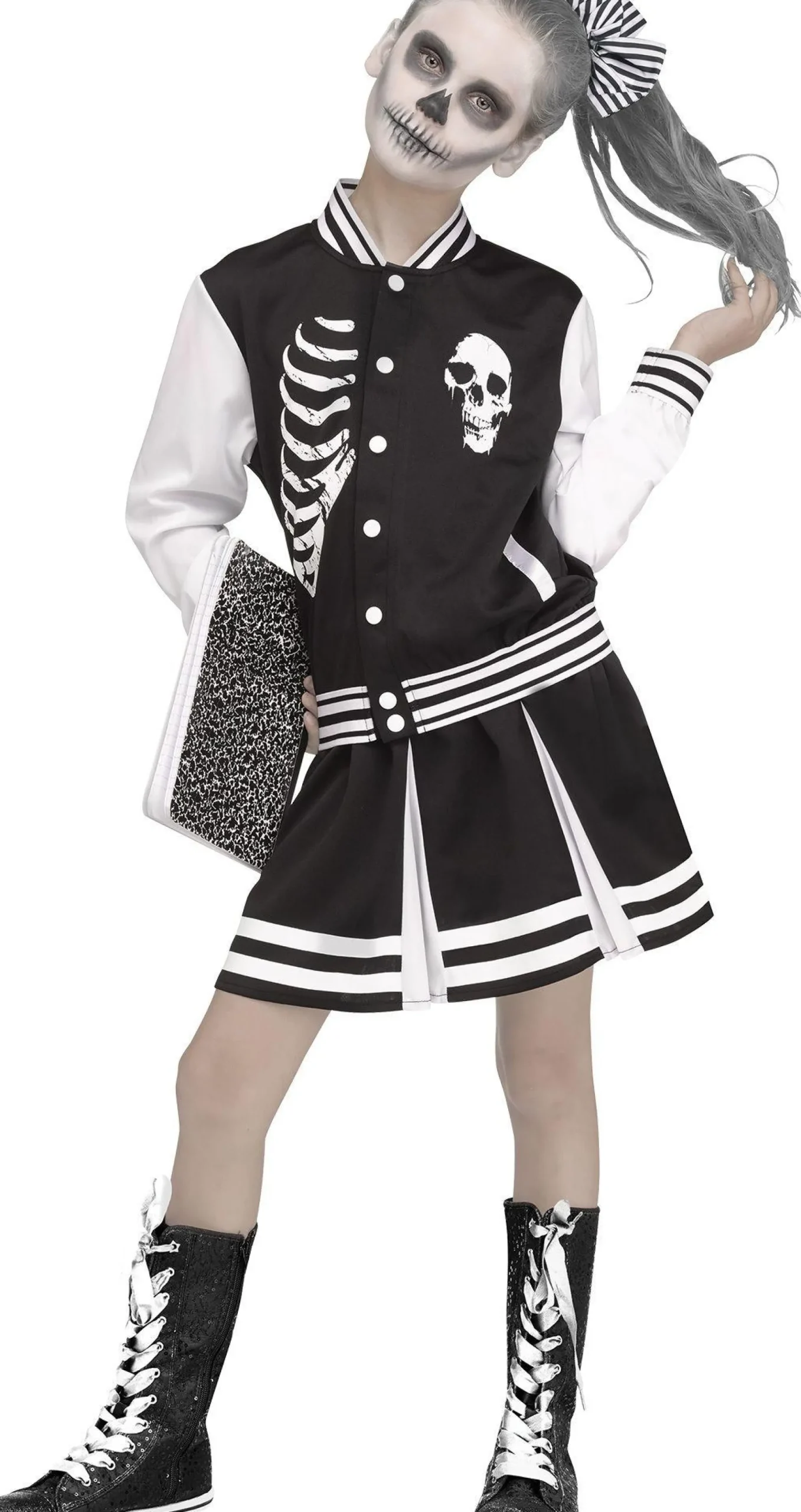 Party City Child Scare Squad Skeleton Costume|Girl Scary