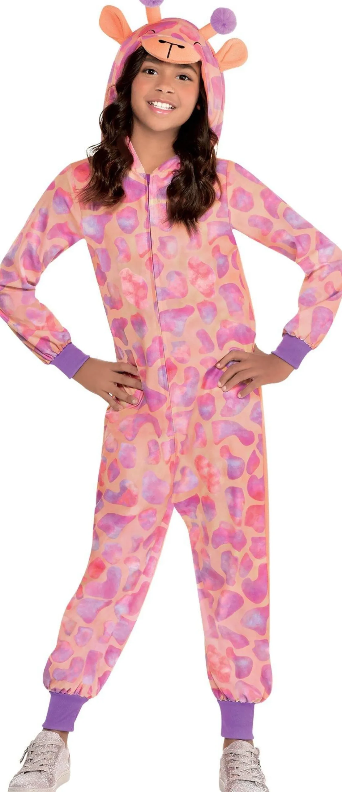 Party City Child Zipster Pastel Giraffe One-Piece Costume|Girl Animal & Bug