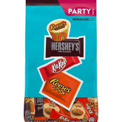 Sale Chocolate Miniatures Assortment Party Pack Bag, 33.38 Oz, 93Pc - Reese's, & Kit Kat Bulk Candy