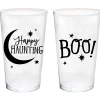 Party City Classic Black & White Halloween Plastic Tumblers, 16Oz, 10Ct| Wicked Haunting