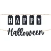 Party City Classic Black & White Happy Halloween Wood & Twine Banners, 6Ft, 2Ct| Decorations