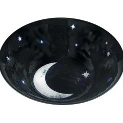 Party City Classic Black & White Moon Textured Melamine Serving Bowl, 80Oz| Spiderweb Night