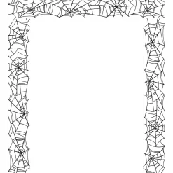 Party City Classic Black & White Spiderweb Plastic Scene Setter Add-Ons, 5.4Ft X 5.4Ft| Decorations