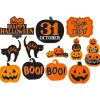Party City Classic Orange & Black Halloween Cutouts, 12Ct| Window & Wall Décor