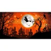 Party City Classic Orange & Black Witch Plastic Scene Setter Add-On, 5.4Ft X 2.8Ft| Window & Wall Décor