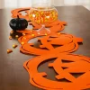 Party City Classic Orange Jack-O'-Lantern Die-Cut Felt Table Runner, 13.4In X 53.5In| Home Décor