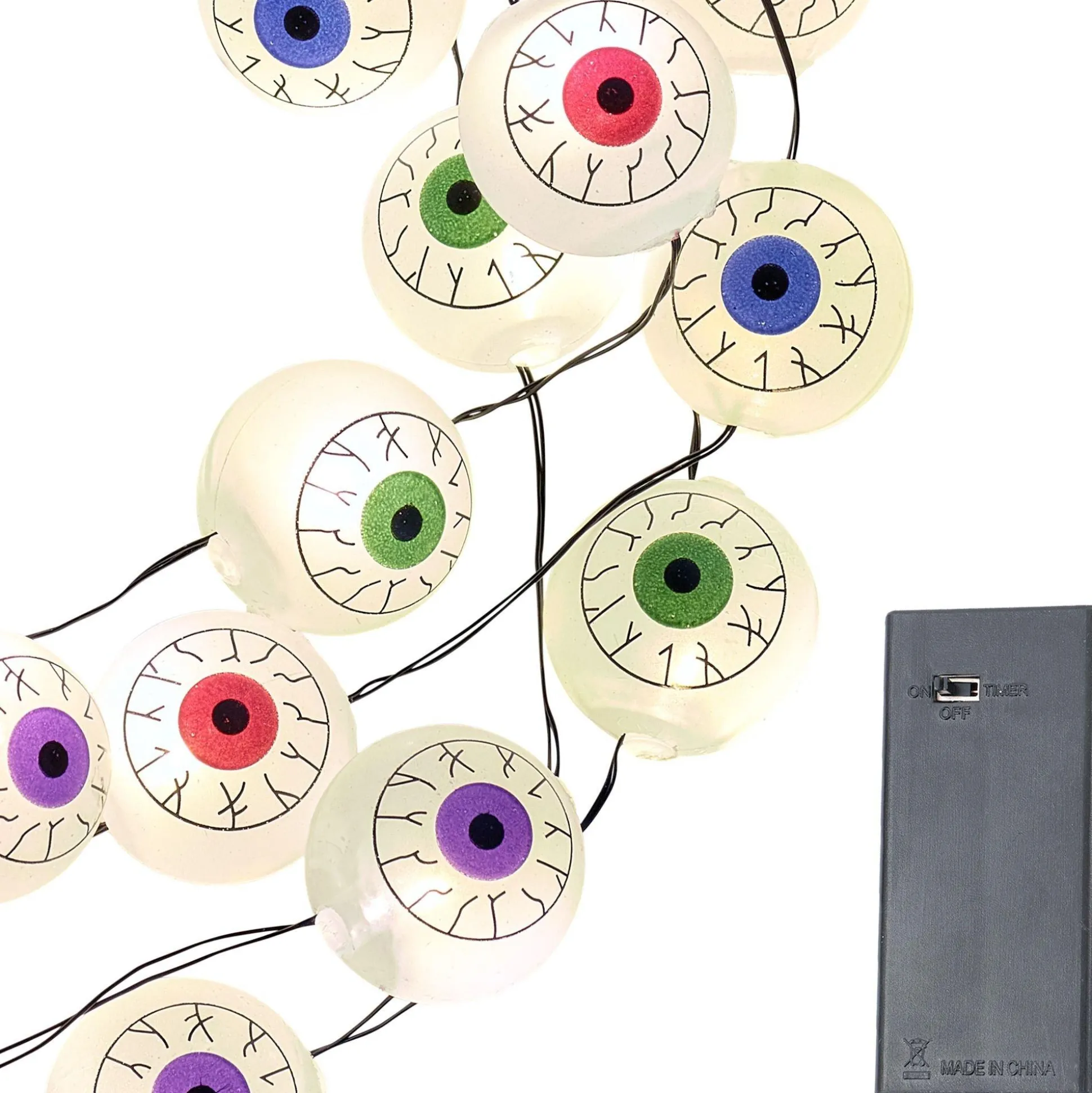 Party City Colorful Eyeball String Lights| Strobe Lights & Black Lights