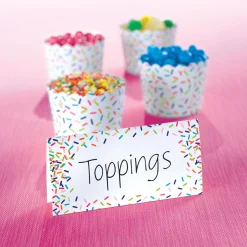 Fashion Colorful Sprinkles Tent Cards 25Ct Baking Supplies