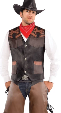 Cheap Cowboy Vest Deluxe Men Cowboy & Western