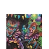 Party City Creepy Carnival Black Light Reactive Paper Beverage Napkins, 5In, 40Ct| Creepy Carnival