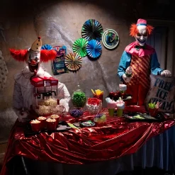 Party City Creepy Carnival Black Light Reactive Paper Fan Decorating Kit, 15Pc| Decorations