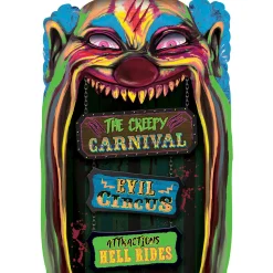 Party City Creepy Carnival Black Light Reactive Lenticular Plastic Cutout, 12In X 18In| Creepy Carnival