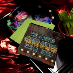 Party City Creepy Carnival Black Light Reactive Paper Lunch Napkins, 6.5In, 40Ct| Creepy Carnival