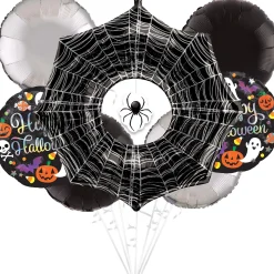 Party City Creepy Spider Halloween Foil Balloon Bouquet, 7Pc| Balloons