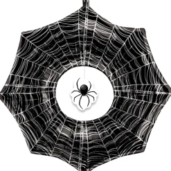 Party City Creepy Spider Halloween Foil Balloon Bouquet, 7Pc| Spiderweb Night