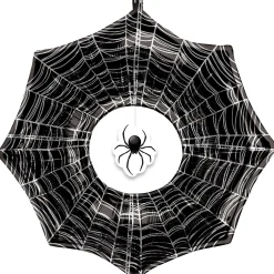 Party City Creepy Spiderweb Foil Balloon, 33In X 32In| Spiderweb Night