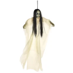 Party City Creepy Zombie Girl Fabric & Plastic Hanging Decoration, 48In| Hanging Props