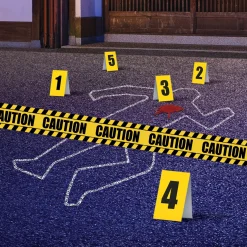 Party City Crime Scene Decorating Kit 8Pc| Window & Wall Décor
