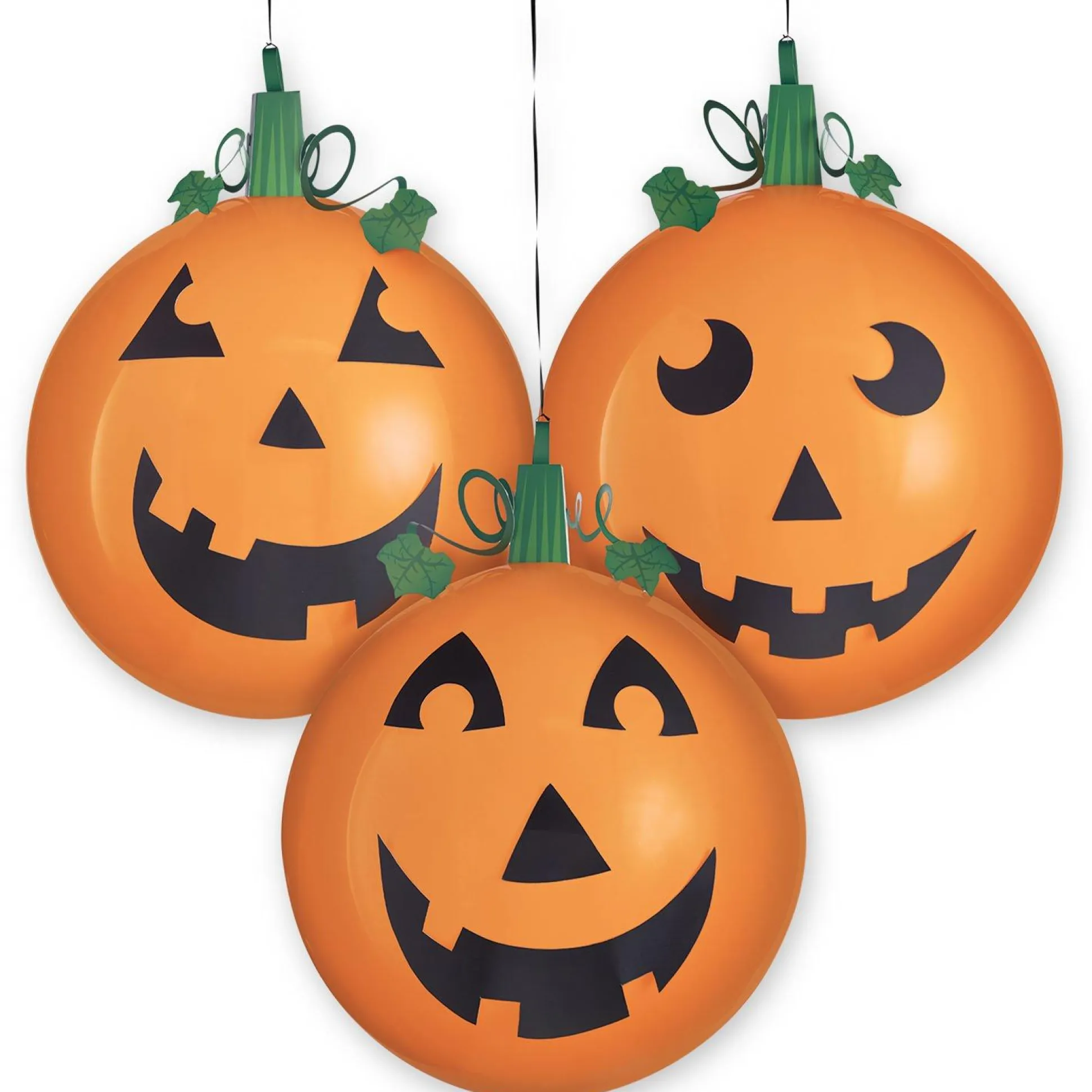 Party City 3Ct, 24In, Halloween Jack-O'-Lantern Latex Balloon Kit| Balloons