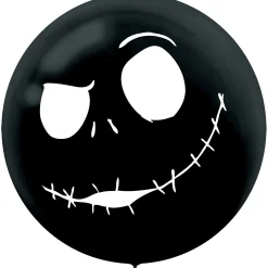 Party City 2Ct, 24In, Jack Skellington Latex Balloons The Nightmare Before Christmas| The Nightmare Before Christmas
