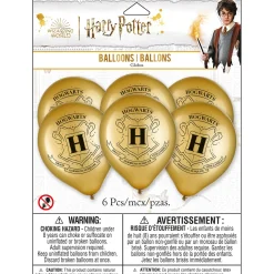 Party City 6Ct, 12In, Metallic Hogwarts United Latex Balloons - Harry Potter| Harry Potter Hogwarts