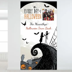 Party City Custom Nightmare Before Christmas Photo Backdrop| The Nightmare Before Christmas