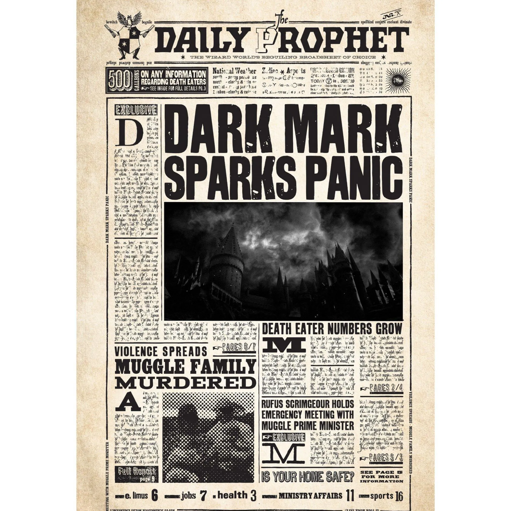 Party City Daily Prophet Lenticular Plastic Cutout, 12In X 18In - Harry Potter| Harry Potter Hogwarts