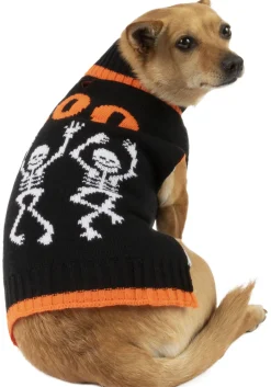 Clearance Dancing Skeletons Halloween Sweater For Dogs Dog & Pet Costumes