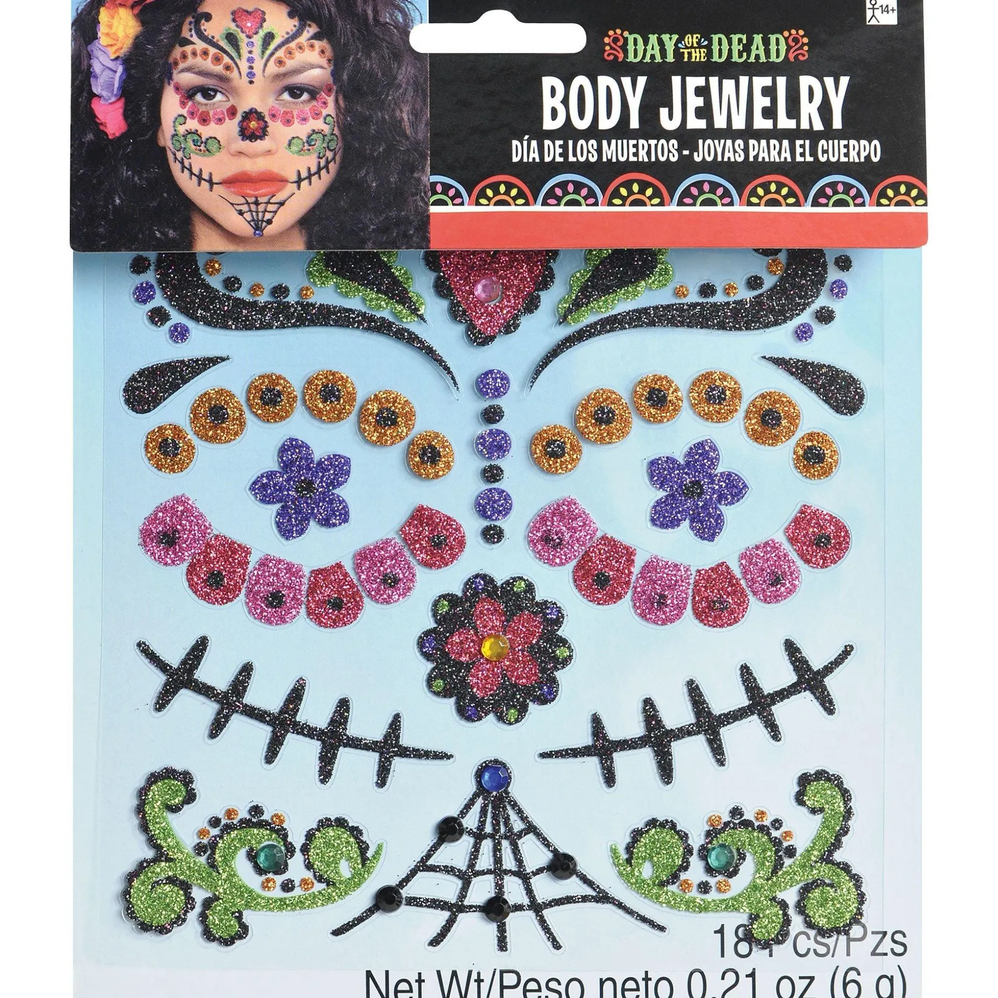 Cheap Day Of The Dead Body Jewelry Pack Jewelry