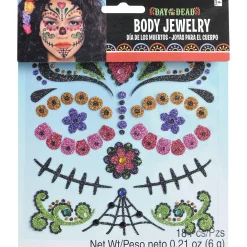 Shop Day Of The Dead Body Jewelry Pack Makeup