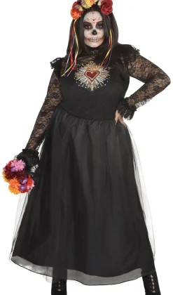 Outlet Day Of The Dead Sacred Heart Couture Plus Size Dress For Adults Plus Size Costumes