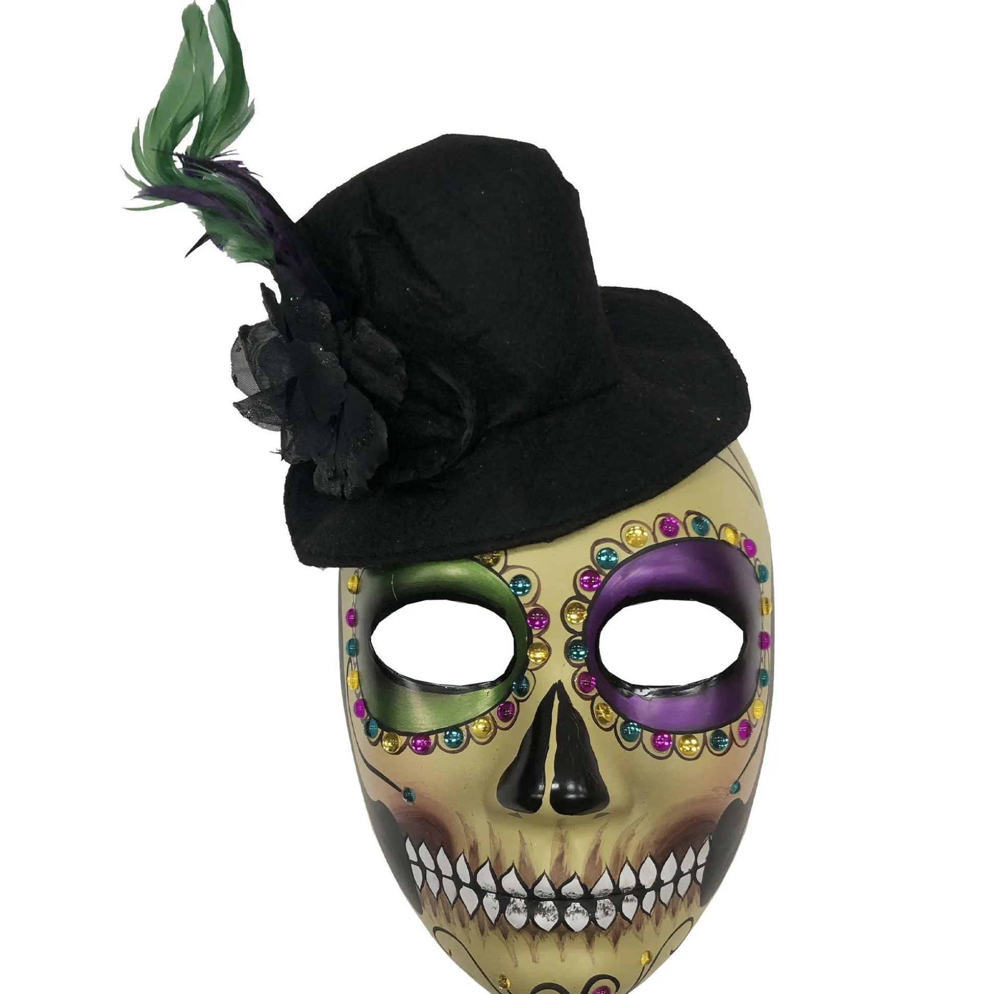 Outlet Day Of The Dead Top Hat Face Mask Masquerade