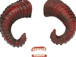 Clearance Demon Horns With Teeth Fangs, Teeth