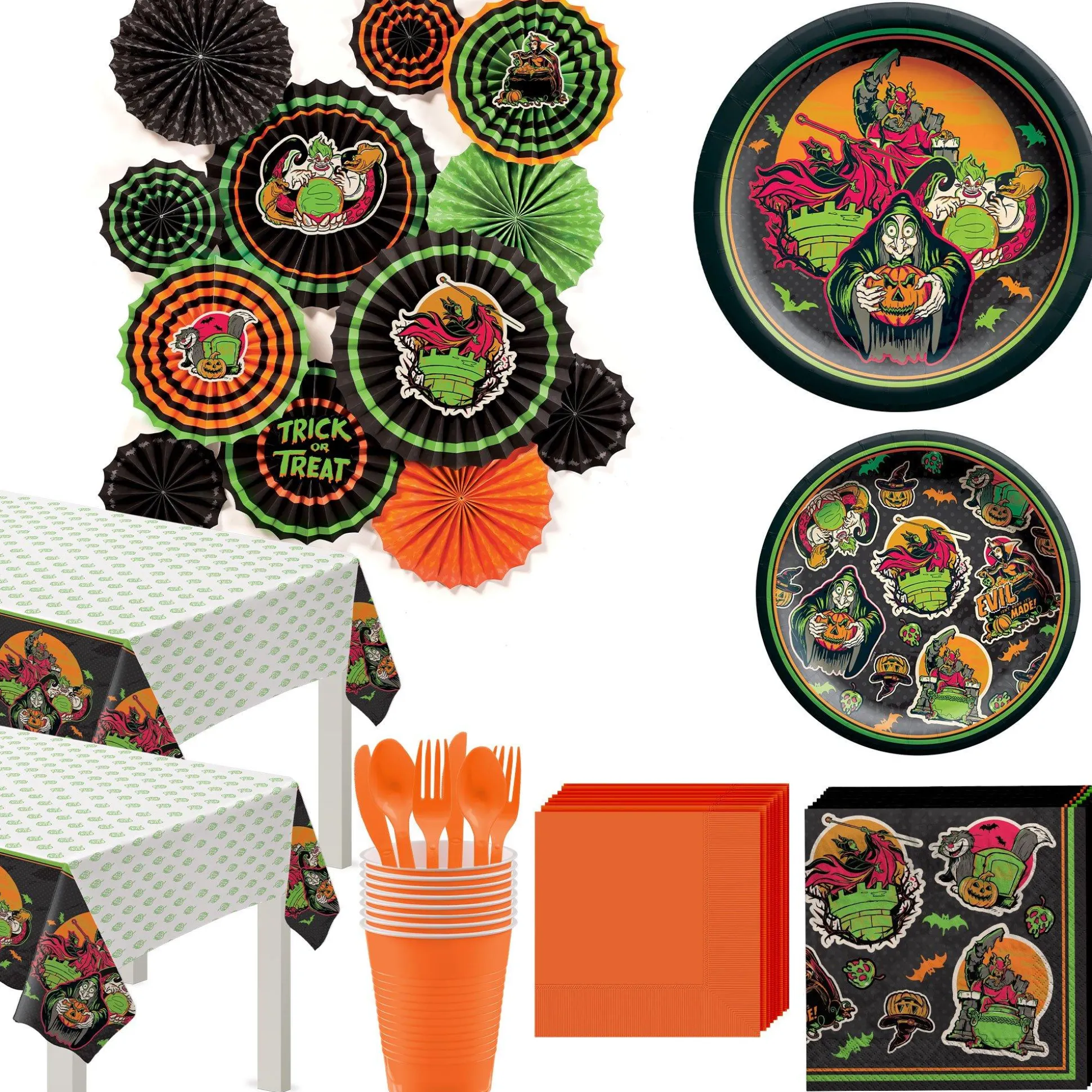 Party City Disney Villains Halloween Party Kit For 18 Guests| Decorations