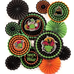 Party City Disney Villains Halloween Paper Fan Decorating Kit, 17Pc| Decorations