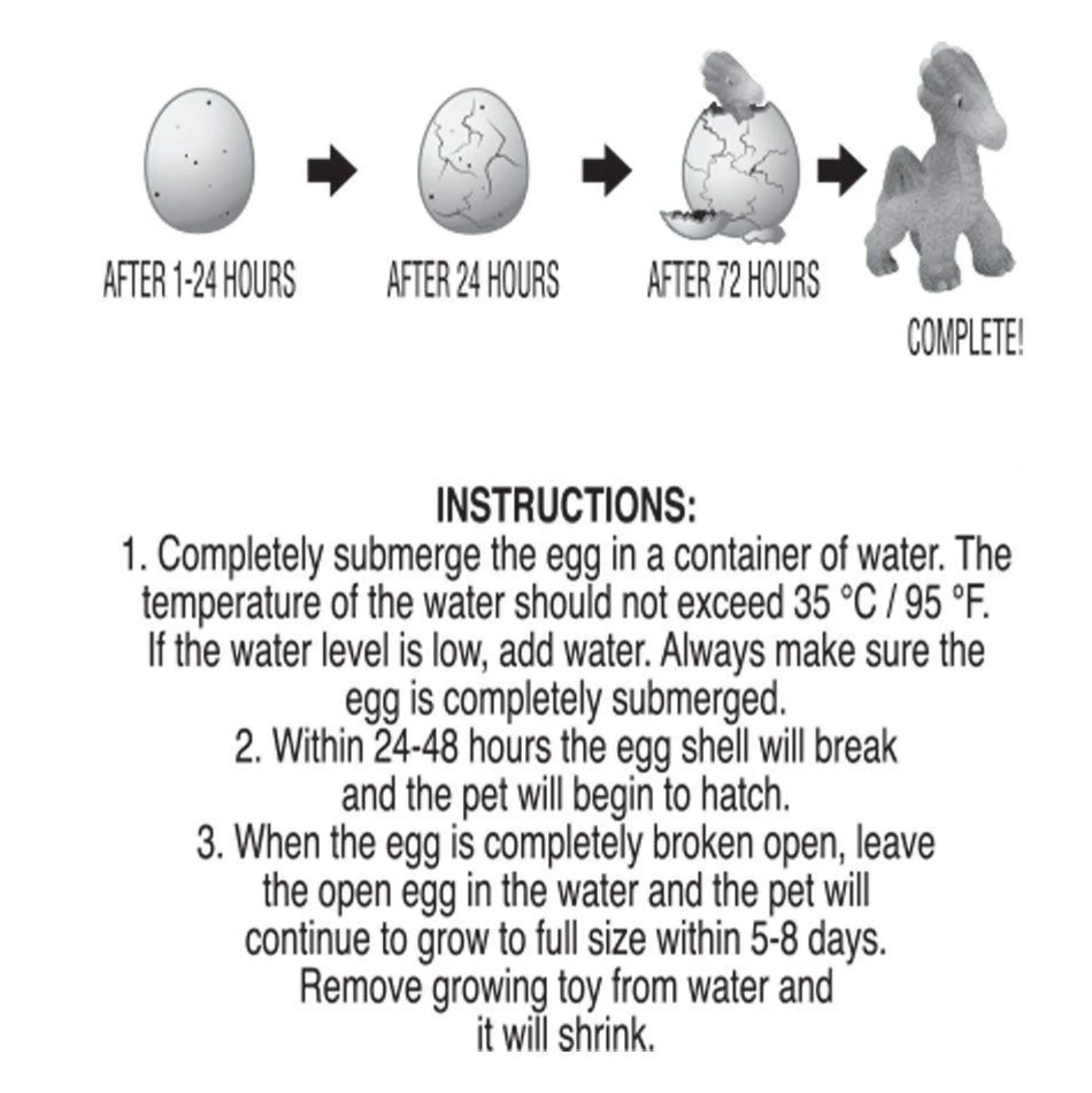 Party City Dragon Egg Magic Grow Toy| Favors & Favor Bags