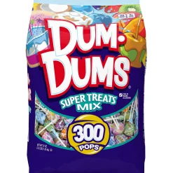 New Super Treats Mix Lollipops, 3.2Lbs, 300Pc Bulk Candy