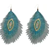 Fashion Embroidered Peacock Earrings Jewelry